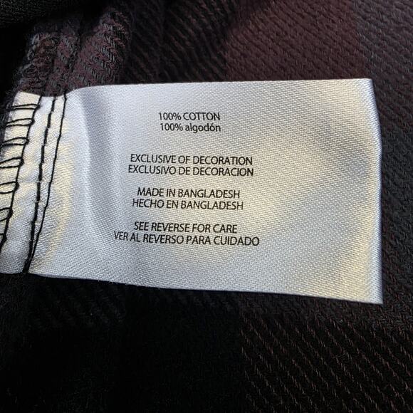 Orvis Shirt Mens Medium Red Gray Plaid Flannel Double Pocket Button Up Shacket - Picture 16 of 16